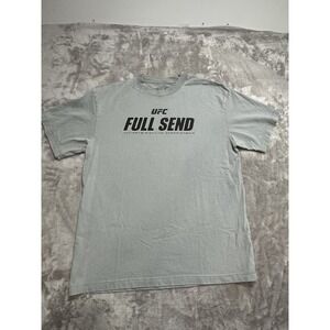 UFC x Full Send T-Shirt Men's Size Large Heather Gray Short Sleeve Crew Neck EUC